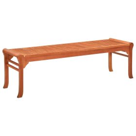 3-Seater Garden Bench 59.1" Solid Eucalyptus Wood