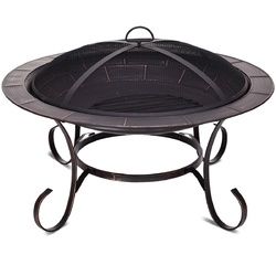30" Outdoor Fire Pit BBQ Camping Firepit Heater