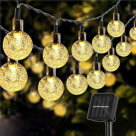 String Light Solar 100 LEDs Fairy Lights Outdoor Garden Wedding Decoration Lamp 12M/13M IP65 Waterproof Garland Furniture Light (Wattage: 11M 60LEDS, Emitting Color: solar warm light)