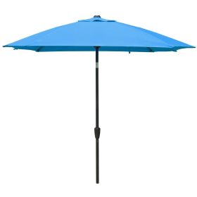 7.7FT Courtyard umbrella Outdoor straight pole umbrella XH (Color: Lake Blue)
