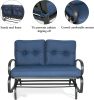 Outdoor Patio Glider Bench Loveseat Outdoor Cushioned 2 Person Rocking Seating Patio Swing Chair