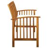 Garden Bench with Cushion 57.9" Solid Acacia Wood
