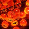 Halloween Pumpkin String Lights, Holiday LED Lights for Indoor Outdoor Decor,30 LED 11.81ft 3D Waterproof Orange Jack-O-Lantern Battery Operated Party