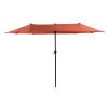 Dryades Outdoor Patio 13\'*6.5\' Rectangular Market Umbrella,Shade-providing Fixture \nwith Crank Lift