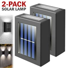 Outdoor Solar 2 LED Deck Lights Path Garden Patio Pathway Stairs Step Fence Lamp