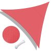 5x5x5m Triangle Sun Shade Sail 1 Pack 22'x22'x22' Triangle Sun Shade Sail Watermelon Red 97% UV Block Commercial Events Carpark Swimming Pool Camping