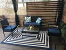 4 Pieces Outdoor Patio Furniture Sets Rattan Chair Wicker Set, Outdoor Indoor Use Backyard Porch Garden Poolside Balcony Furniture Sets