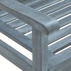3-Seater Garden Bench 59.1" Gray Solid Eucalyptus Wood