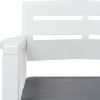 2-Seater Garden Bench with Cushions 52.4" Plastic White