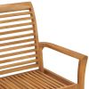 Garden Bench with Taupe Cushion 44.1" Solid Teak Wood