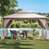 10 X 13FT Patio Gazebo With Mosquito Netting Patio Canopy For Garden