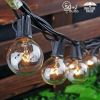 2Packs 25Ft G40 String Light 50 Globe Bulbs Patio Hanging String Lights Outdoor Light YJ