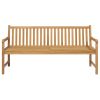 Garden Bench with Anthracite Cushion 68.9" Solid Teak Wood