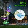Solar Wind Chime Lights Butterfly Lamp 7 Color Changing String Lights