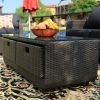 Direct Wicker Aluminum 5 piece Outdoor PE Rattan Wicker Sofa Rattan Patio Garden Furniture ,Gray