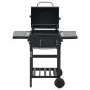 Outdoor Party Backyard Dinner Mobile Stainless Steel Square Oven Charcoal Oven