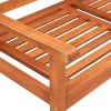 2-Seater Garden Bench with Cushion 44.1" Solid Eucalyptus Wood
