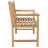 Garden Bench with Gray Cushion 68.9" Solid Teak Wood